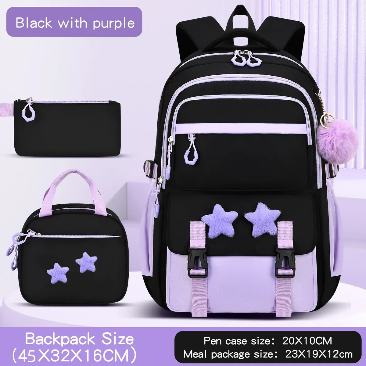 sac dos oxford universtité violet style préppy compartiment ordinateur portable ceinture coussin air jacquard