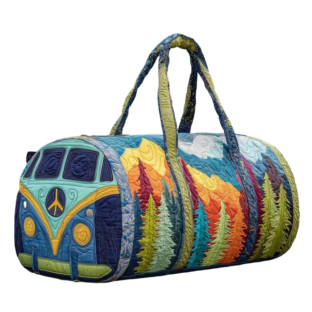 sac de voyage matelassé en coton, style bohème hippie, imprimé, sac de yoga, motif grenouille 3d, sac de week-end, sac de nuit