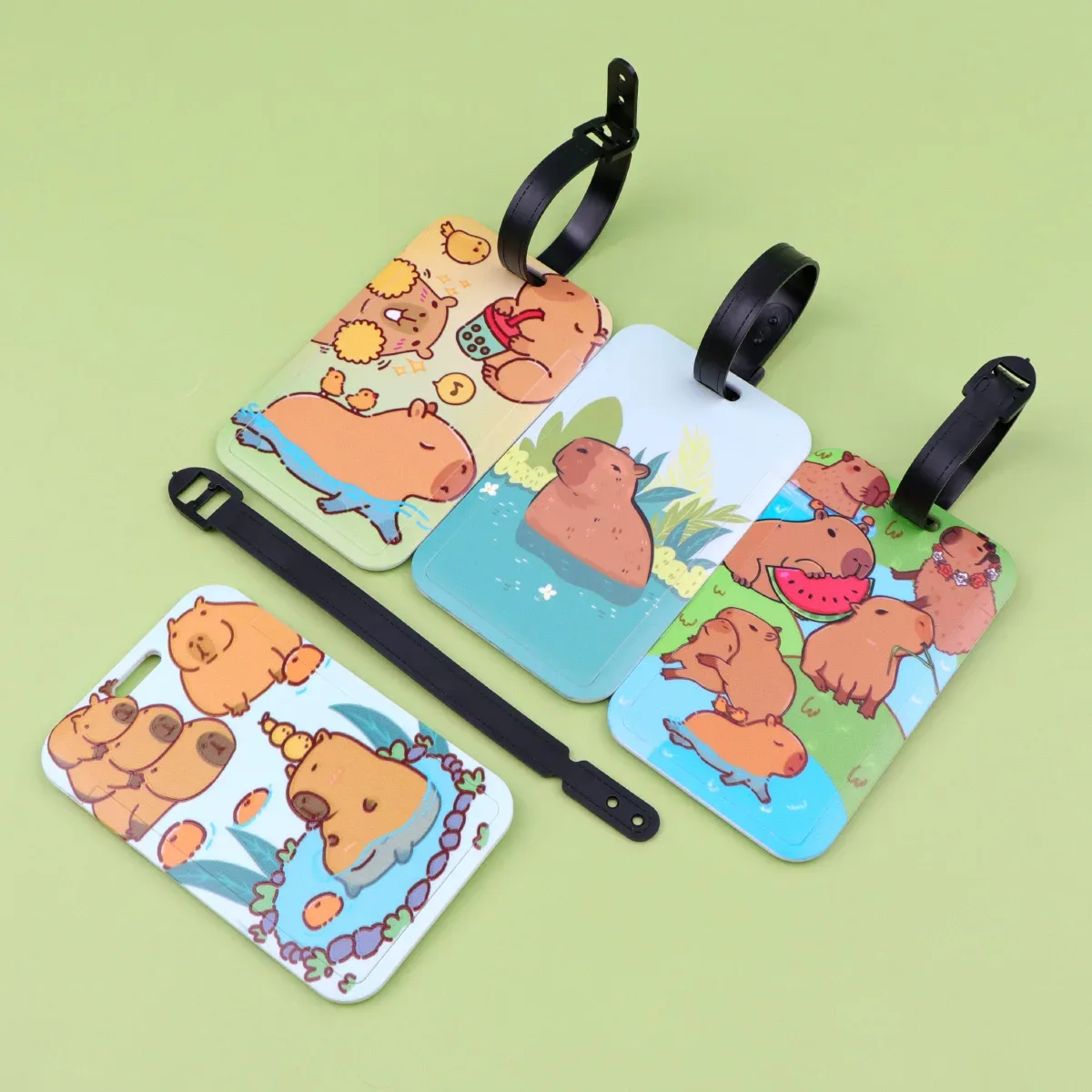 étiquettes de bagage animaux mignons – porte-adresses et noms pour valises – étiquettes de bagage de voyage portables – accessoires de valise