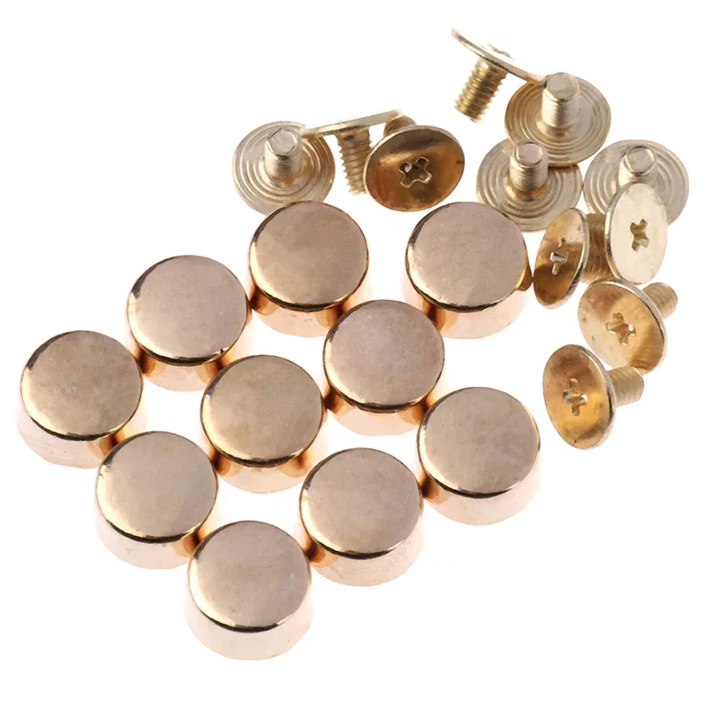 boutons vis métal noir argenté doré forme ronde plate accessoires couture fixation sac main bandoulière punk décoration diy projets travail manuel