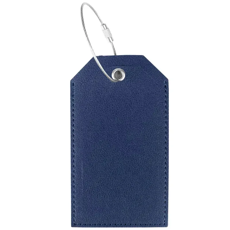 femmes hommes étiquettes de bagages pour valises accessoires de voyage mode couleur unie en cuir pu valise sac étiquette étiquette nom id adresse
