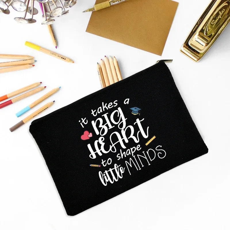 trousse de maquillage fête des enseignants meilleur cadeau trousse de survie pour enseignants trousse de maquillage pochette à crayons préscolaire primaire diplôme d'études secondaires retour à l'école