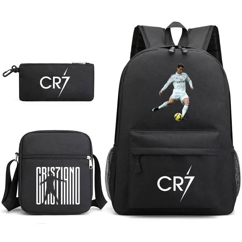 sac à dos imprimé cr7, sac à dos de sport, de football, décontracté, pour femmes et hommes, sacs d'école pour ordinateur portable, sacs d'école harajuku, sacs de voyage pour femmes et hommes