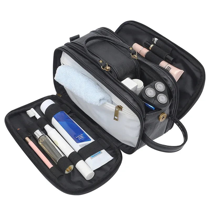 trousse de toilette multi-poches pour femmes et hommes, trousse de voyage, trousse de maquillage, trousse de présentation étanche, trousse de maquillage cosmétique, trousse d'évaluation, nouveau