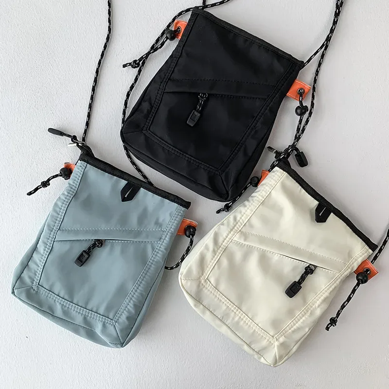mini sac à bandoulière en nylon, petit portefeuille souple pour téléphone, sac à bandoulière multifonctionnel à sangle réglable, sac à main en toile