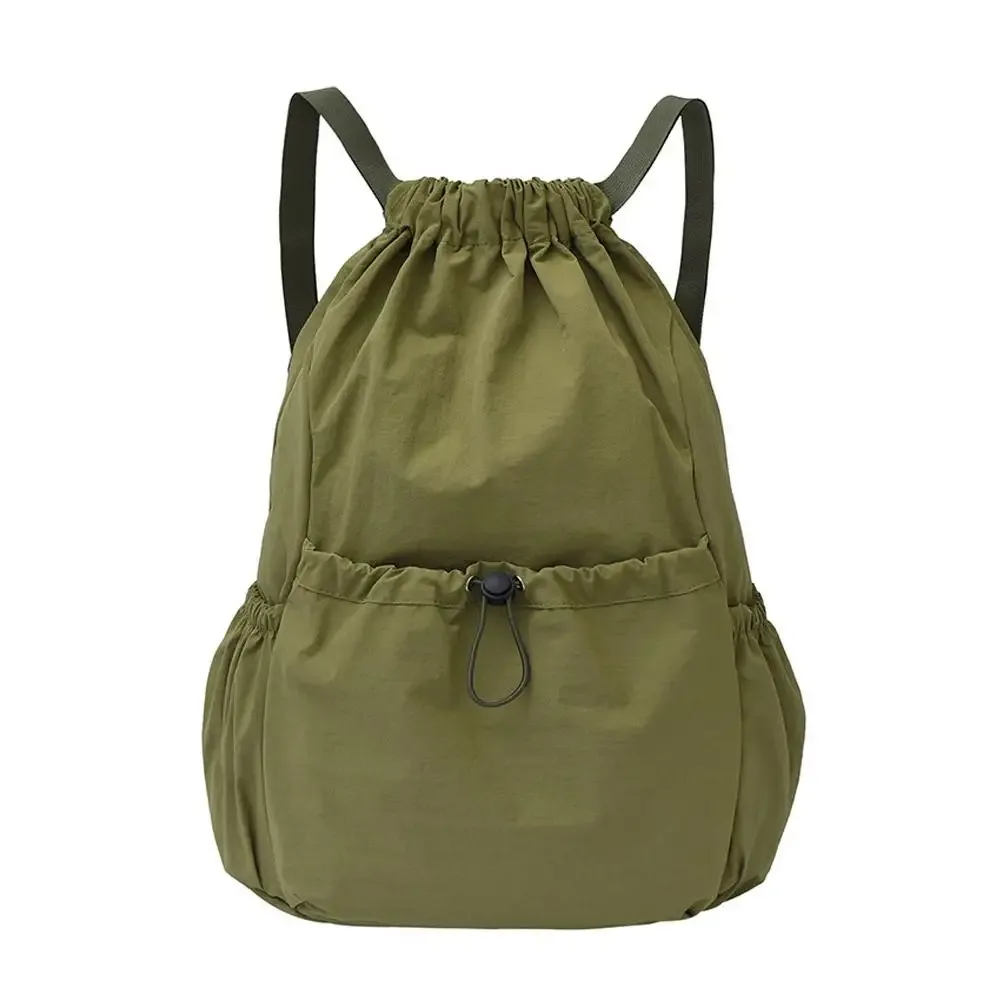 sac à dos léger à cordon de serrage, pliable, style coréen, grande capacité, sac à dos décontracté pour les déplacements en plein air, sac à bandoulière de voyage