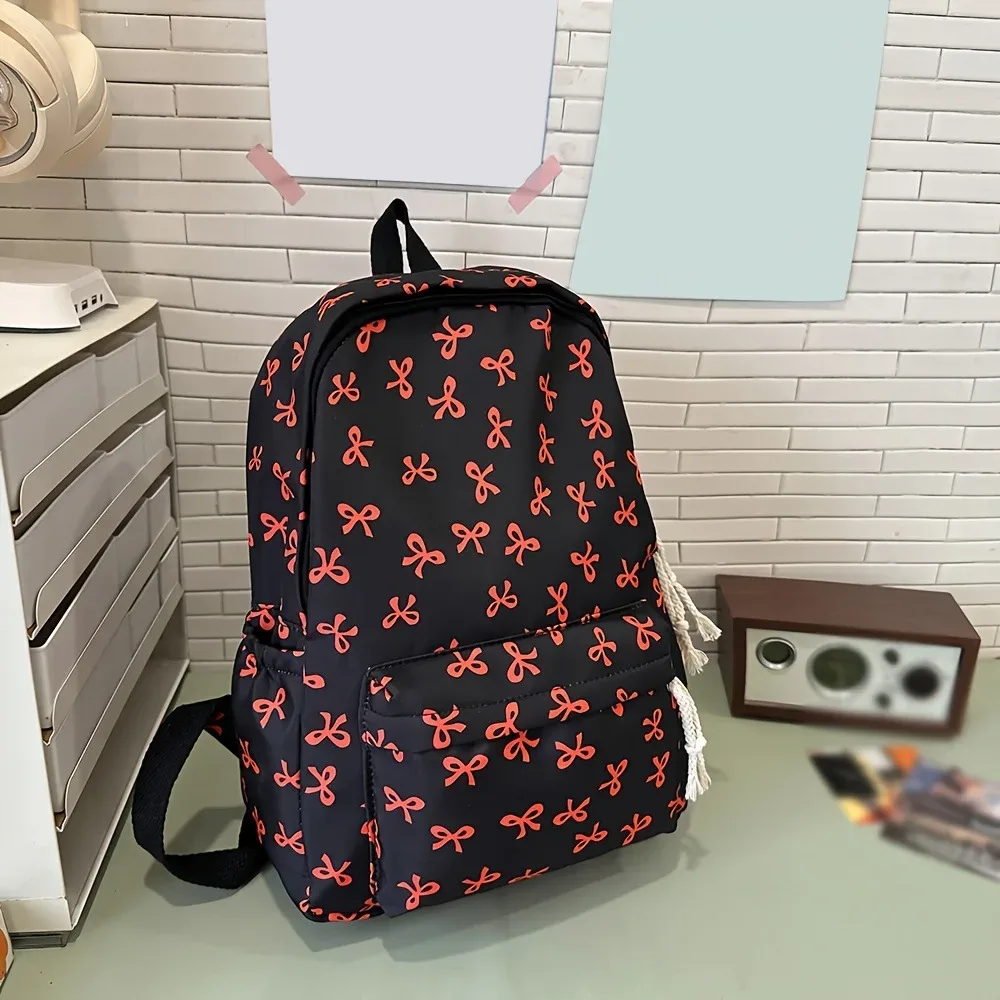 sac à dos décoratif avec nœud pour filles et femmes, léger, décontracté, pour les voyages, les trajets quotidiens, le sport, l'école, élégant, printemps-été