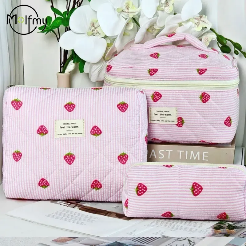 3 pièces sac de maquillage nœud papillon matelassé femmes sacs à cosmétiques portable fermeture éclair maquillage organisateur de voyage sac à main de rangement pochette de toilette 2025
