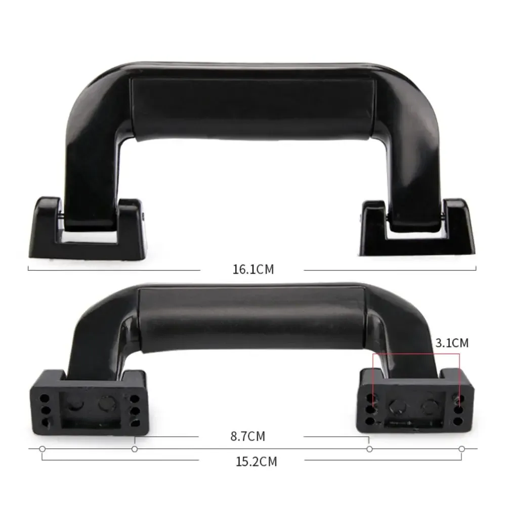 poignée de boîte à bagages noire et argentée, fournitures de voyage en plastique, remplacement de la poignée, réduction de la charge, poignée de valise