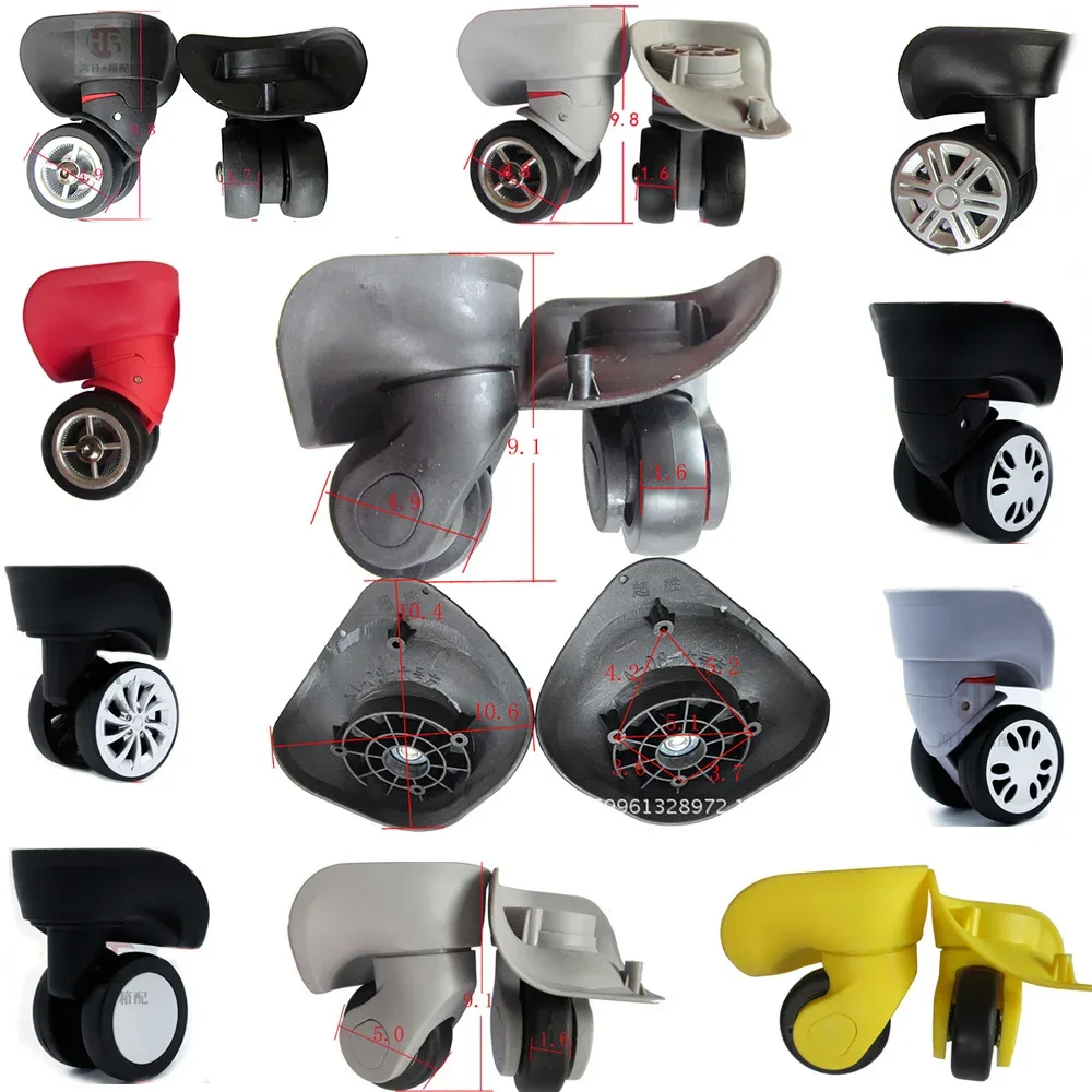 A01 A08 A-08 roues d'avion silencieuses boîtier de chariot bagages roue universelle valise réparation accessoires roues de remplacement roulette