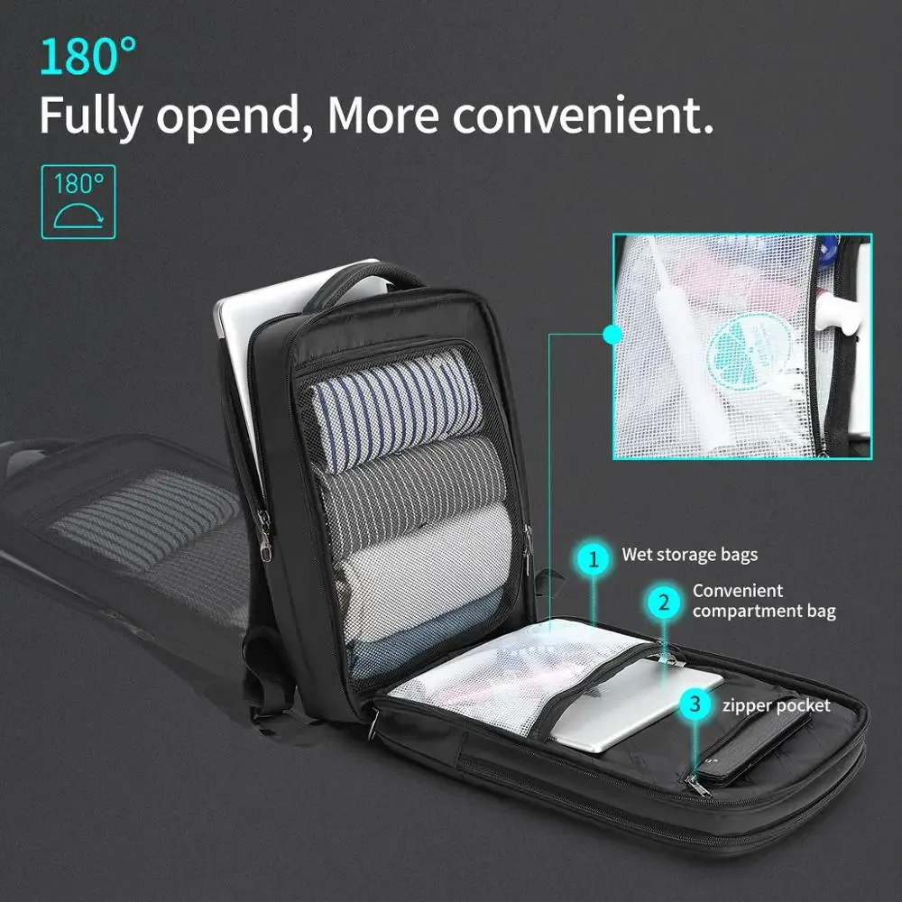 tigernu anti-vol sac à dos 15.6 pouces sac à dos pour ordinateur portable hommes tpu sacs à dos de voyage imperméables sacs d'école pour hommes sacs à bagages