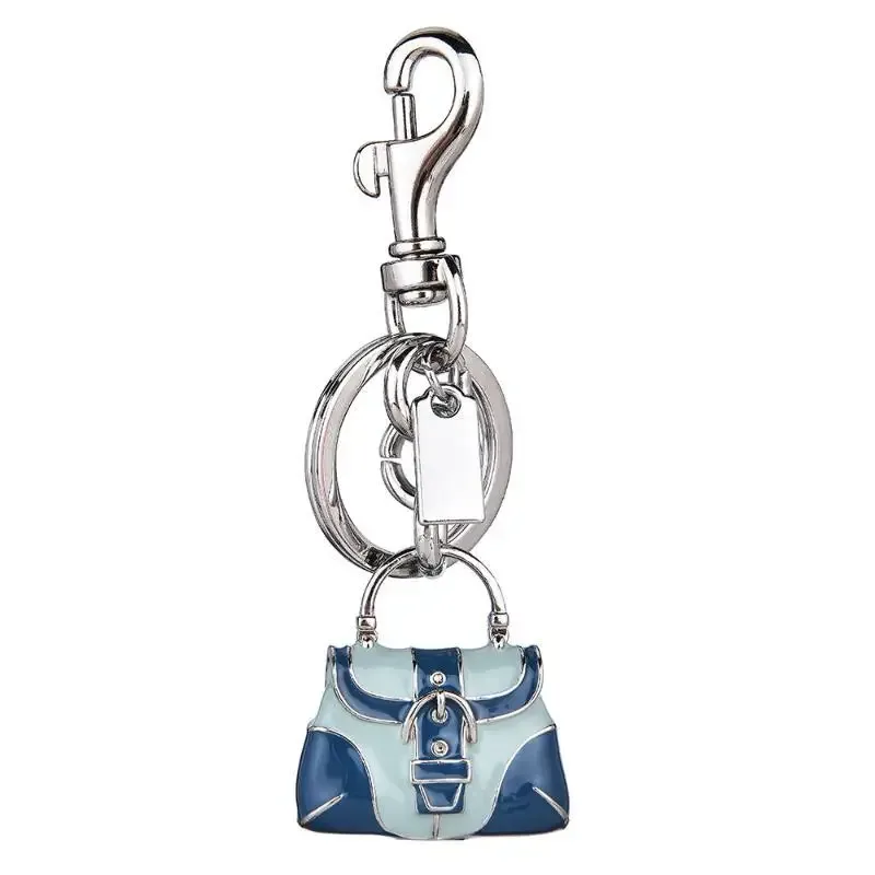 cadenas ornementation métal bleu blanc doré chaîne argentée pochette sac miniature vintage accessoires mode décoration clés organisation voyage