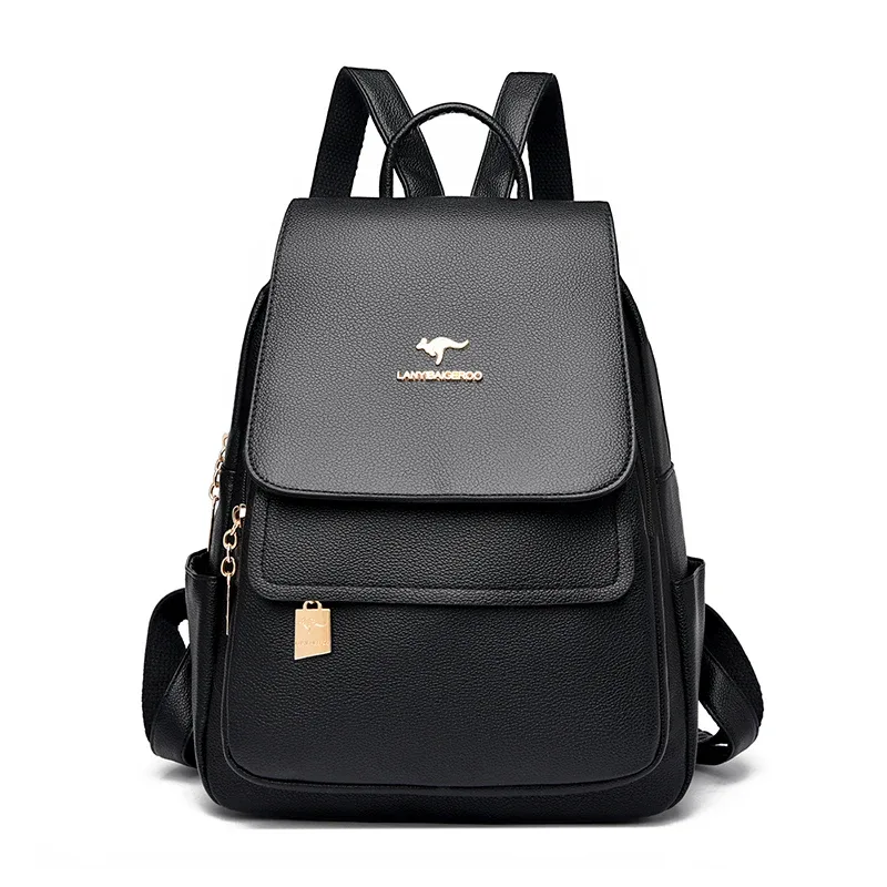 sac à dos en cuir de bonne qualité pour femmes, sac à dos de voyage de grande capacité, sacs d'école à la mode, sac à bandoulière mochila, nouvelle collection 2026