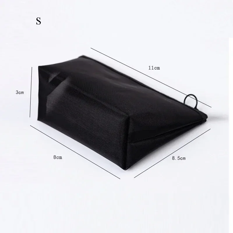 sac à cosmétiques en maille pour femmes, rangement de voyage, sac de maquillage, organisateur, pochette de maquillage portable, petite et grande trousse de toilette et de beauté