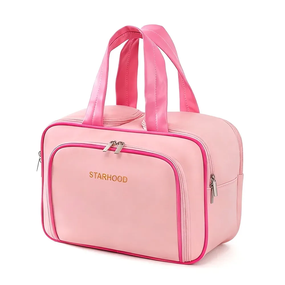 sac à cosmétiques de grande capacité, trousse de toilette portative étanche, organisateur de maquillage multi-compartiments, sac de rangement de maquillage