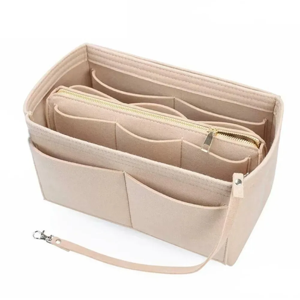 sac à main léger, organisateur de cosmétiques, conteneur de toilette en feutre, sacs de rangement, pochette de rangement multifonctionnelle pour l'extérieur
