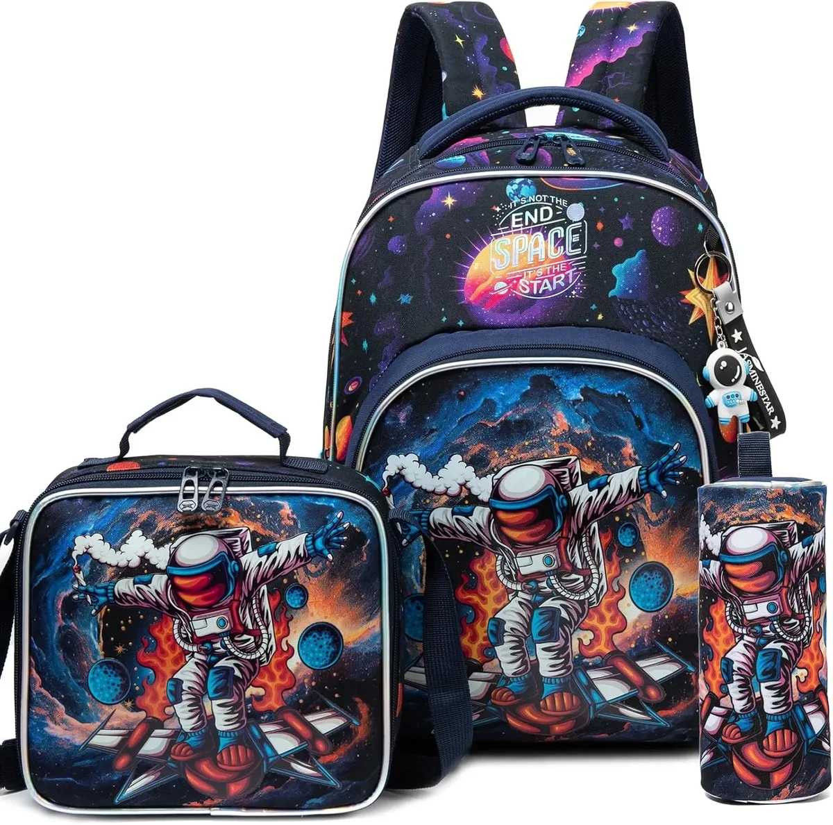 3 pièces sac à dos pour enfants fleur filles bookbag ensemble avec boîte à déjeuner primaire collège sac à dos pour voyage retour à l'école approvisionnement