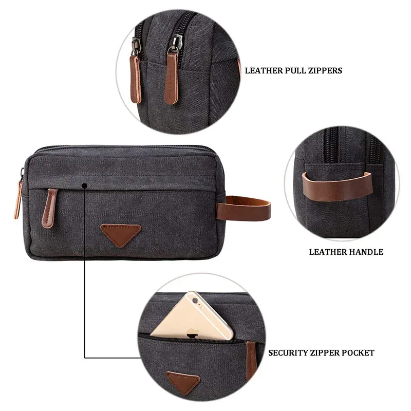 pochette pour homme, trousse de toilette, sac de rangement pour cosmétiques, sac de voyage en toile imperméable, trousse de maquillage pour femme, étui de beauté pour femme