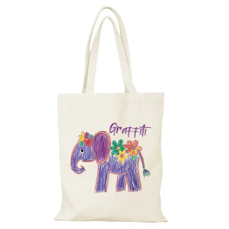 sacs en tissu mignons dessin animé sac personnalisé loisirs sac à bandoulière pour femmes nouveaux sacs à main fourre-tout eco shopper shopping plage toile dame