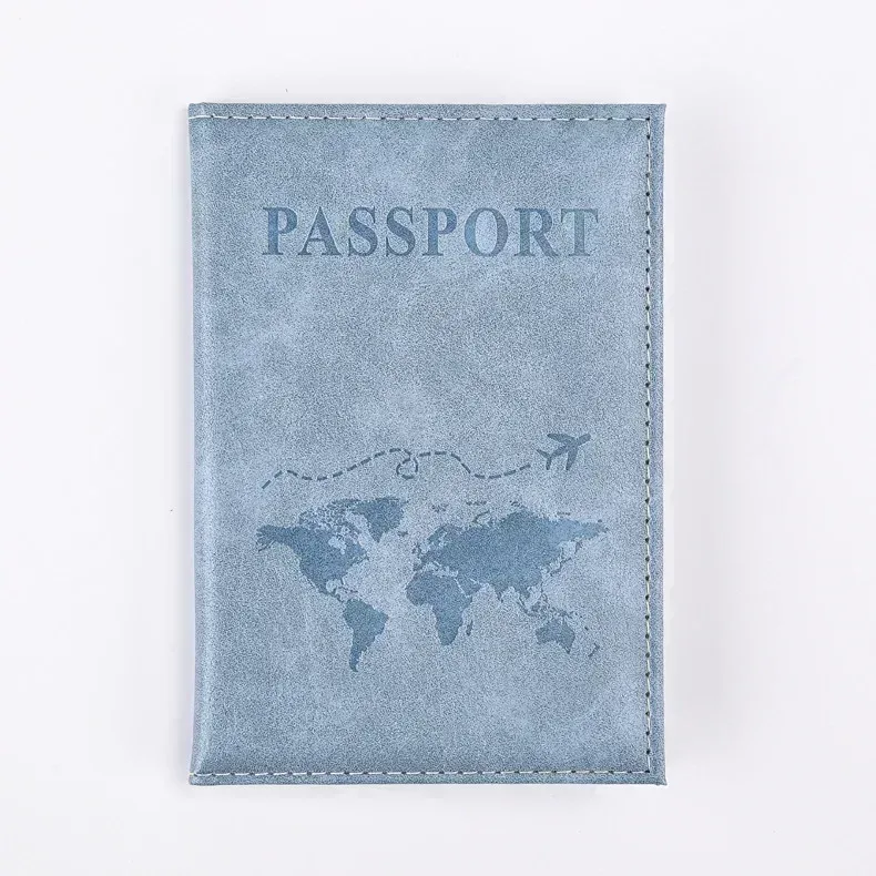 portefeuille de voyage en cuir pu pour passeport, organiseur de cartes, accessoires de voyage tendance pour femmes/hommes