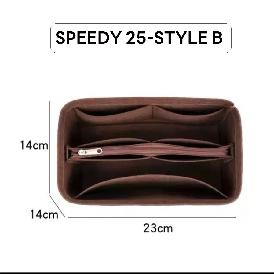 organisateur d'insertion de sac à main en feutre détachable pour sac à main de luxe speedy 25 30 35 sac de maquillage shaper liner pochette intérieure de voyage