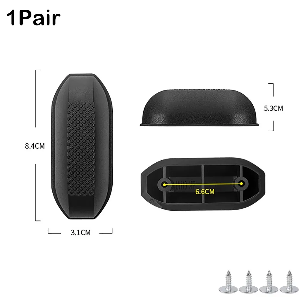 pieds de support latéraux inférieurs pour bagages, patins en plastique noirs avec vis, pieds de support pour valises, compatibles avec toutes les valises