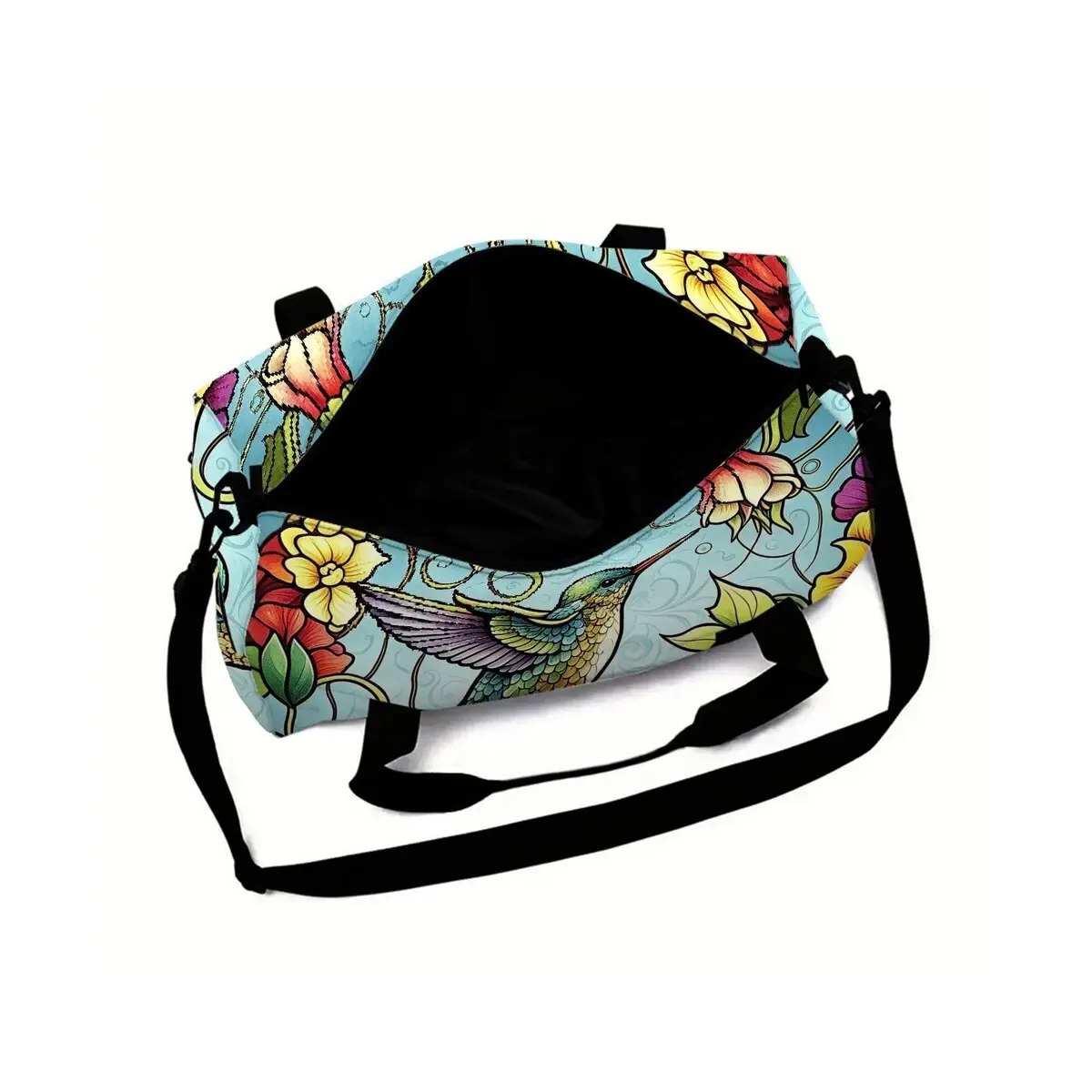 sac de voyage scolaire à motif d'oiseaux et de chats, grande capacité, sac à bagages plat 2d, dessin animé, meilleur cadeau pour garçons et filles, style tendance