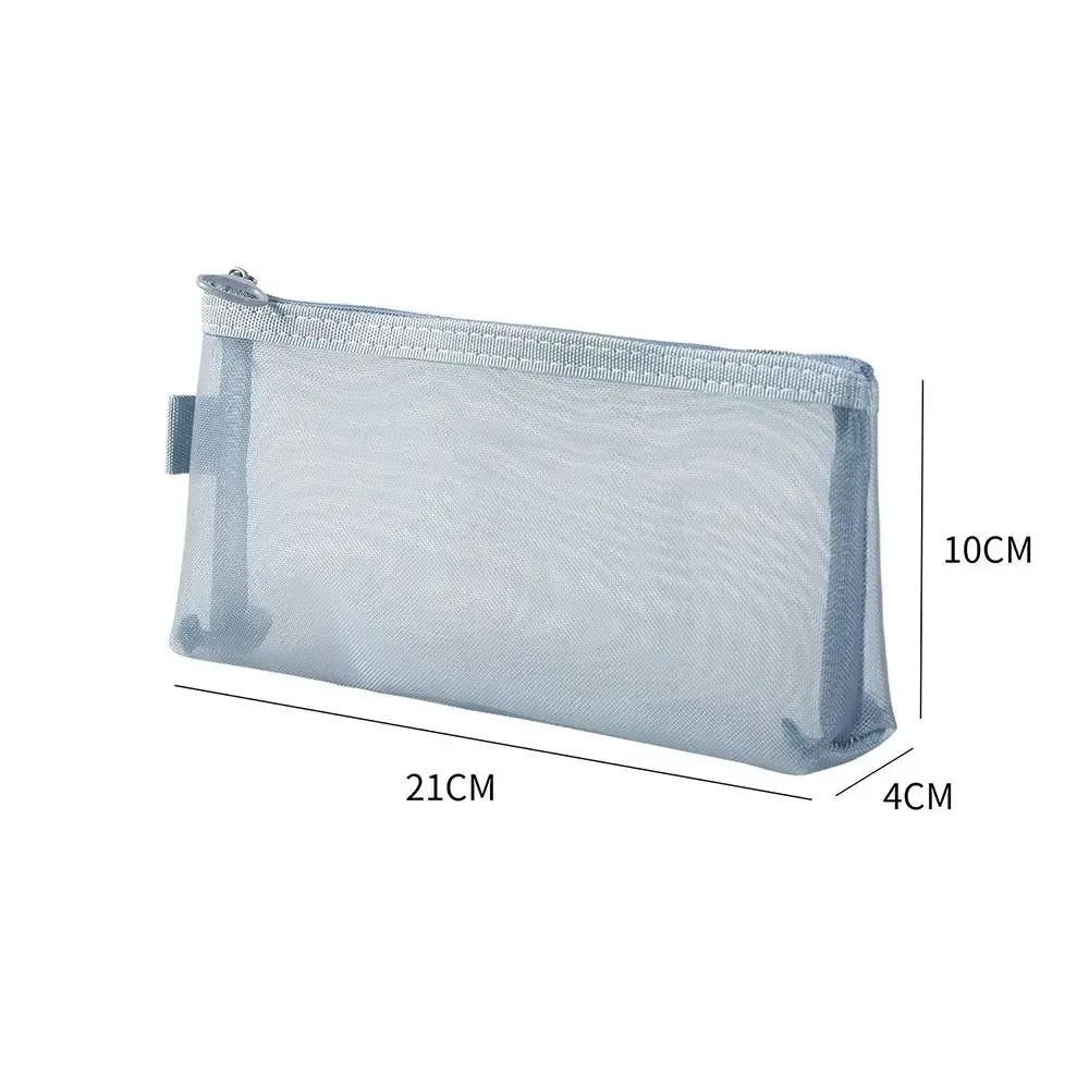 nouveau sac cosmétique en maille de grande capacité, porte-monnaie portable transparent, sac multifonctionnel en maille pour brosse cosmétique