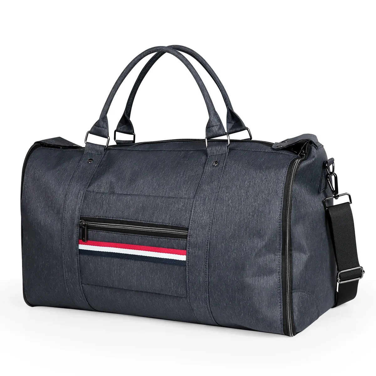 sac de rangement de costume pliant de grande capacité, bagage étanche en cuir pu avec bandoulière, valise de voyage pour voyages d'affaires