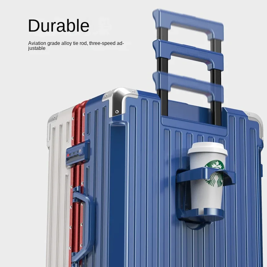 valise de voyage à cadre en aluminium, nouvelle valise à roulettes pour homme, bagage de grande taille 28/30 pouces, valise cabine 20 pouces avec serrure à combinaison
