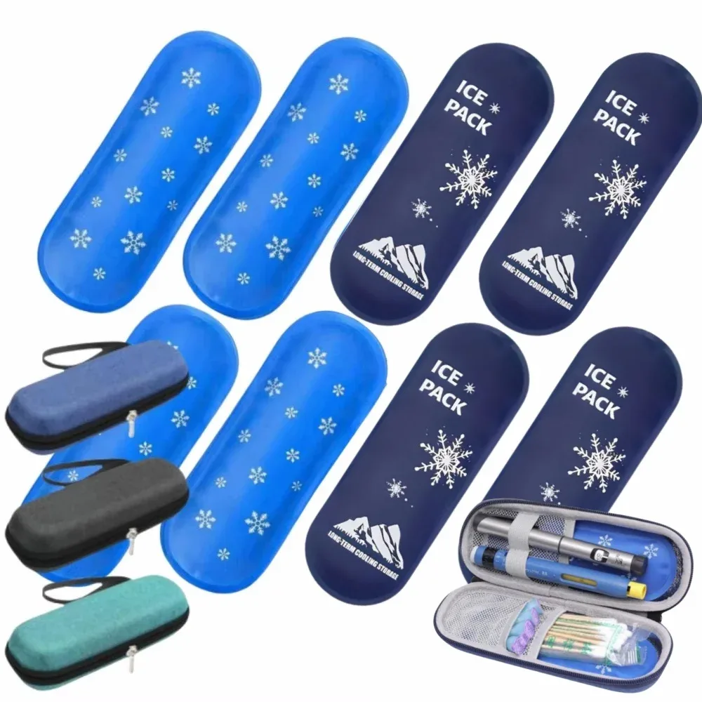 sac isotherme portable pour insuline, avec packs de refroidissement, étui isotherme pour insuline, design léger avec fermeture éclair, sac de rangement de voyage