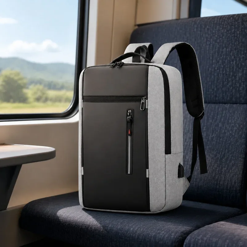 sac à dos pour ordinateur portable résistant à l'eau pour hommes, 15,6 pouces avec chargement usb, design spacieux pour le travail et les études