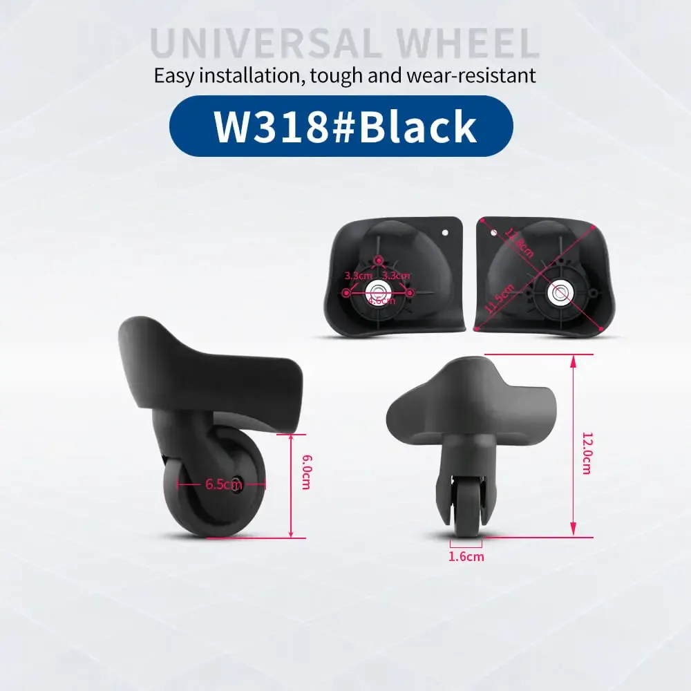 roue universelle silencieuse hongsheng pour valise, accessoires de remplacement et réparation de roues de valise à roulettes avec serrure à combinaison