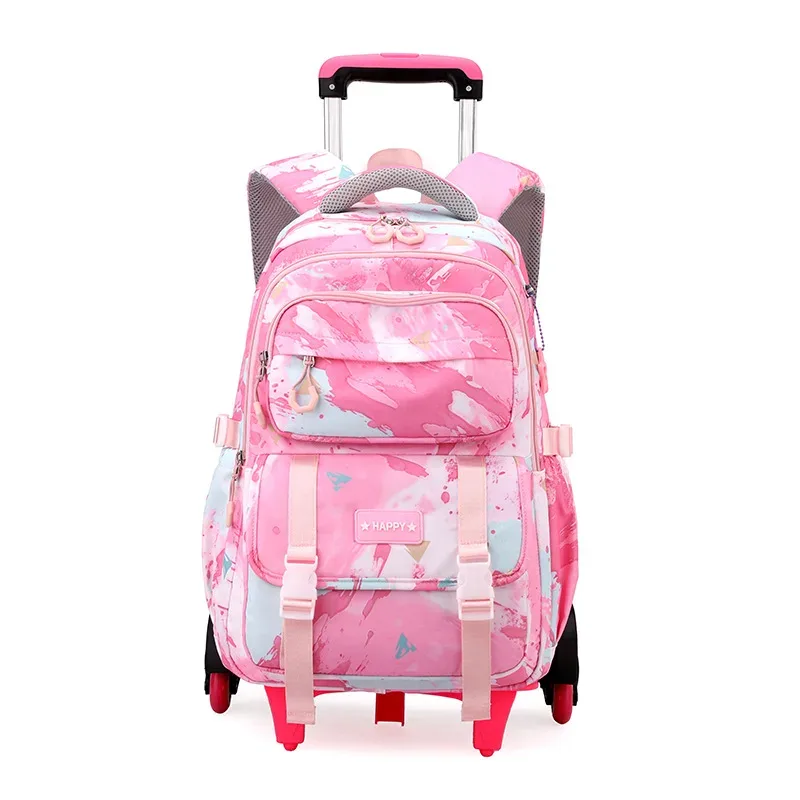 sac à dos scolaire à roulettes pour enfants, sac à dos à roulettes pour filles, sac à roulettes pour étudiants, bagage à roulettes de voyage