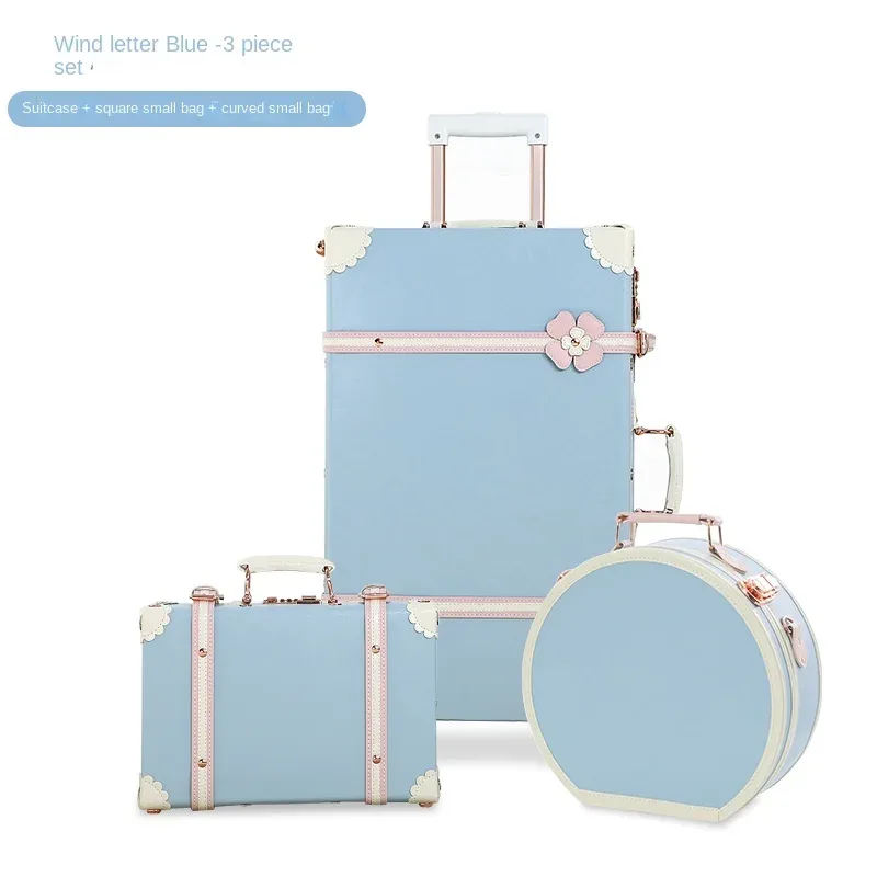 valise en cuir vintage, porte-bagages rétro, valises à roulettes en laiton antique, porte-bagages de 22 pouces, valise de voyage