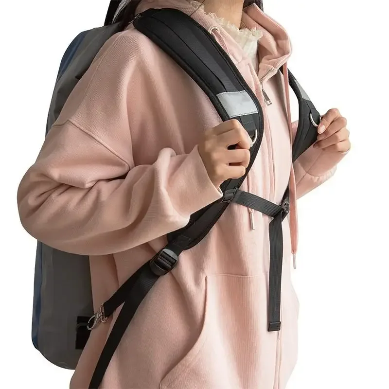 sangles d'épaule réglables pour sac à dos avec bandes réfléchissantes et boucle de poitrine antidérapante pour la randonnée, les trajets quotidiens, l'école et les activités de plein air