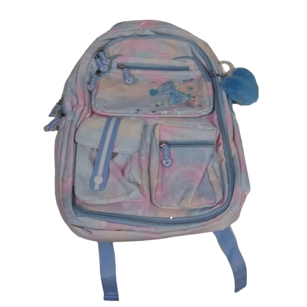 sac à dos portable pour enfants à ouverture latérale, en tissu oxford, avec plusieurs poches, grande capacité, style coréen, pour l'école et les voyages