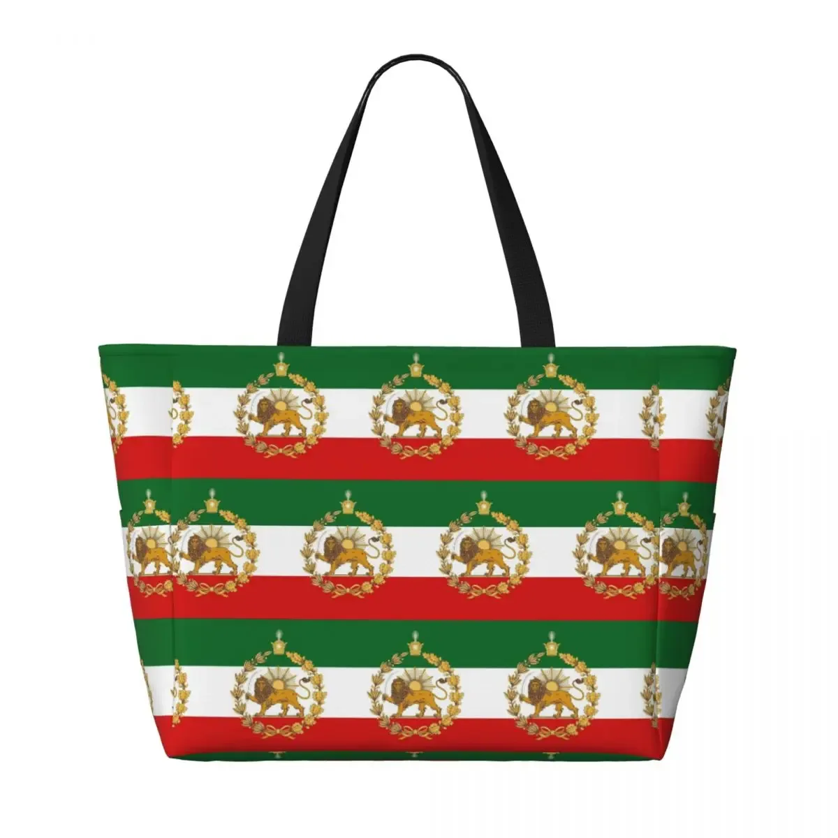 sac fourre-tout de plage avec drapeau de l'iran, sac de sport, de gym, de yoga, grand sac fourre-tout pour femmes, sac de voyage, sac de fitness