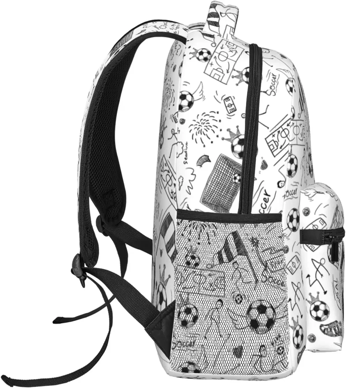 sac à dos d'école de football imprimé en 3d, cartable de balle léger, sac à dos de sport décontracté, sac de voyage de football, 16 po