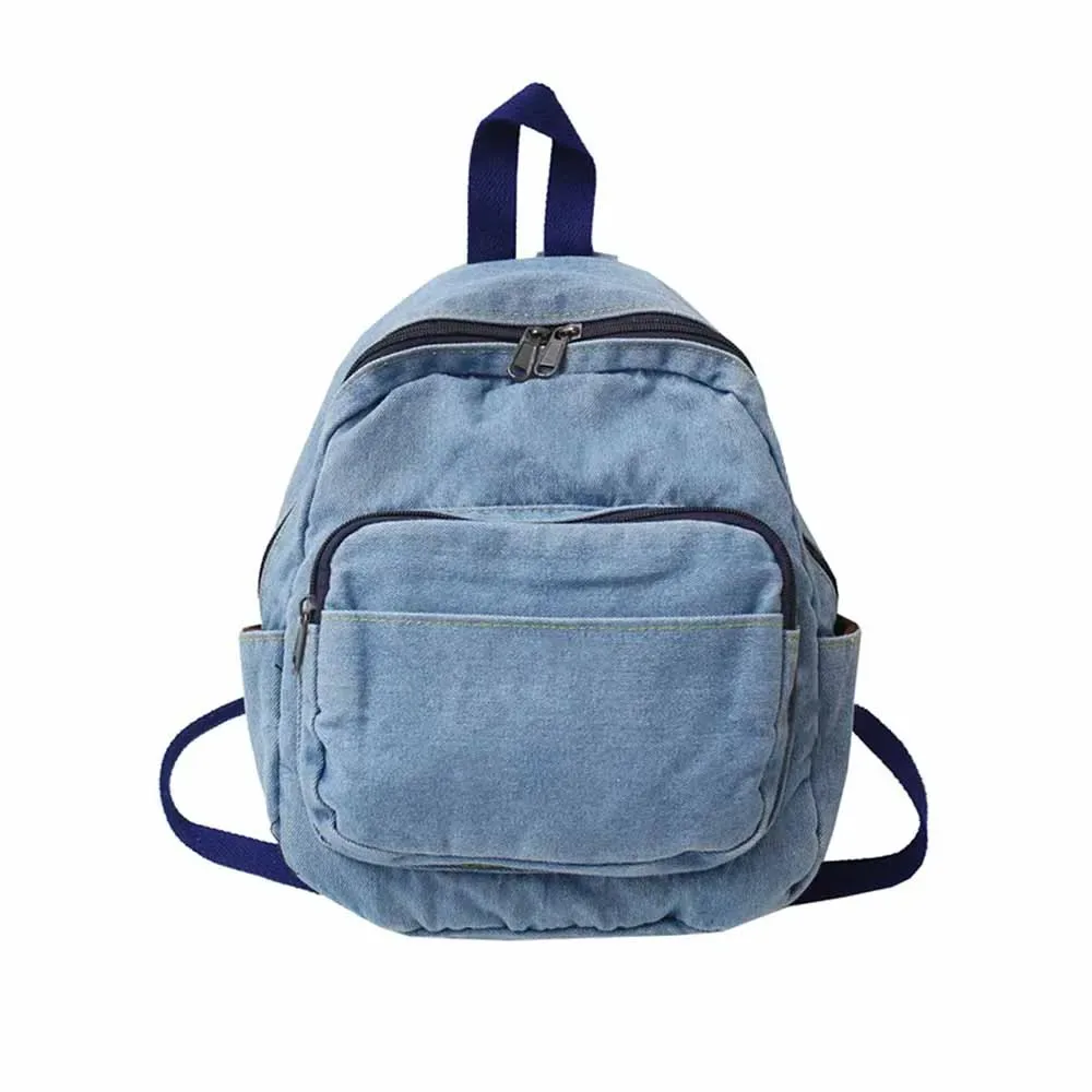 mini sac à dos en denim personnalisé avec nom brodé pour femme, nouvelle mode, polyvalent, cadeau unique pour jeune femme