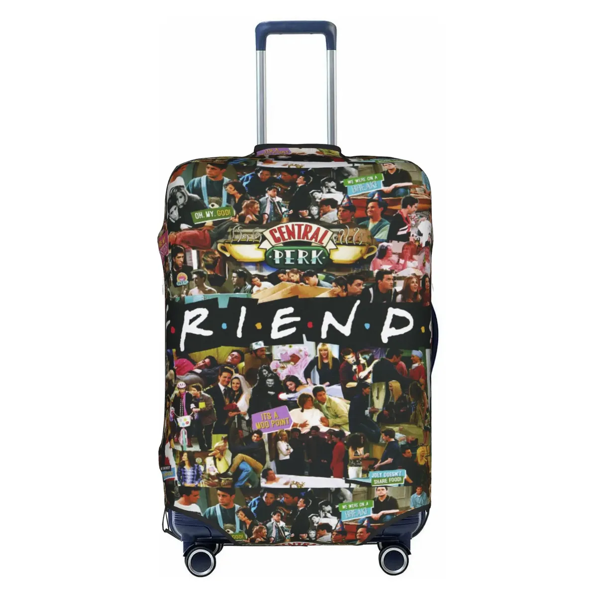 housse de protection pour bagages, motif personnalisé de la série télévisée friends, avec citation amusante, convient aux valises de 18 à 32 pouces