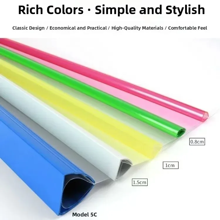 porte-documents à levier long coloré en plastique avec barre de traction pour rapports et dossiers
