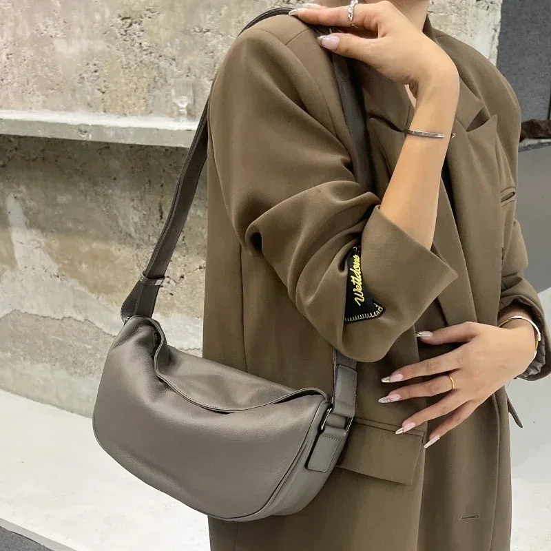 sac à main de luxe à bandoulière en cuir véritable de haute qualité pour femmes, sac à bandoulière de grande capacité, sac de selle rétro en cuir de vache à la mode