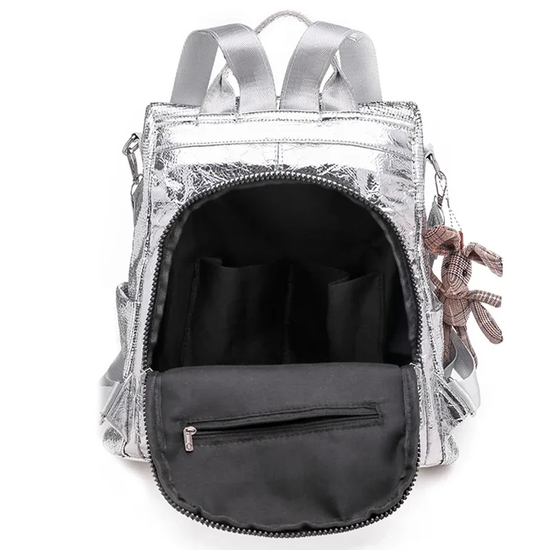 sacs à dos antivol en cuir souple pour femmes, sacs d'école de voyage de grande capacité, sac à dos décontractés à la mode, 2024