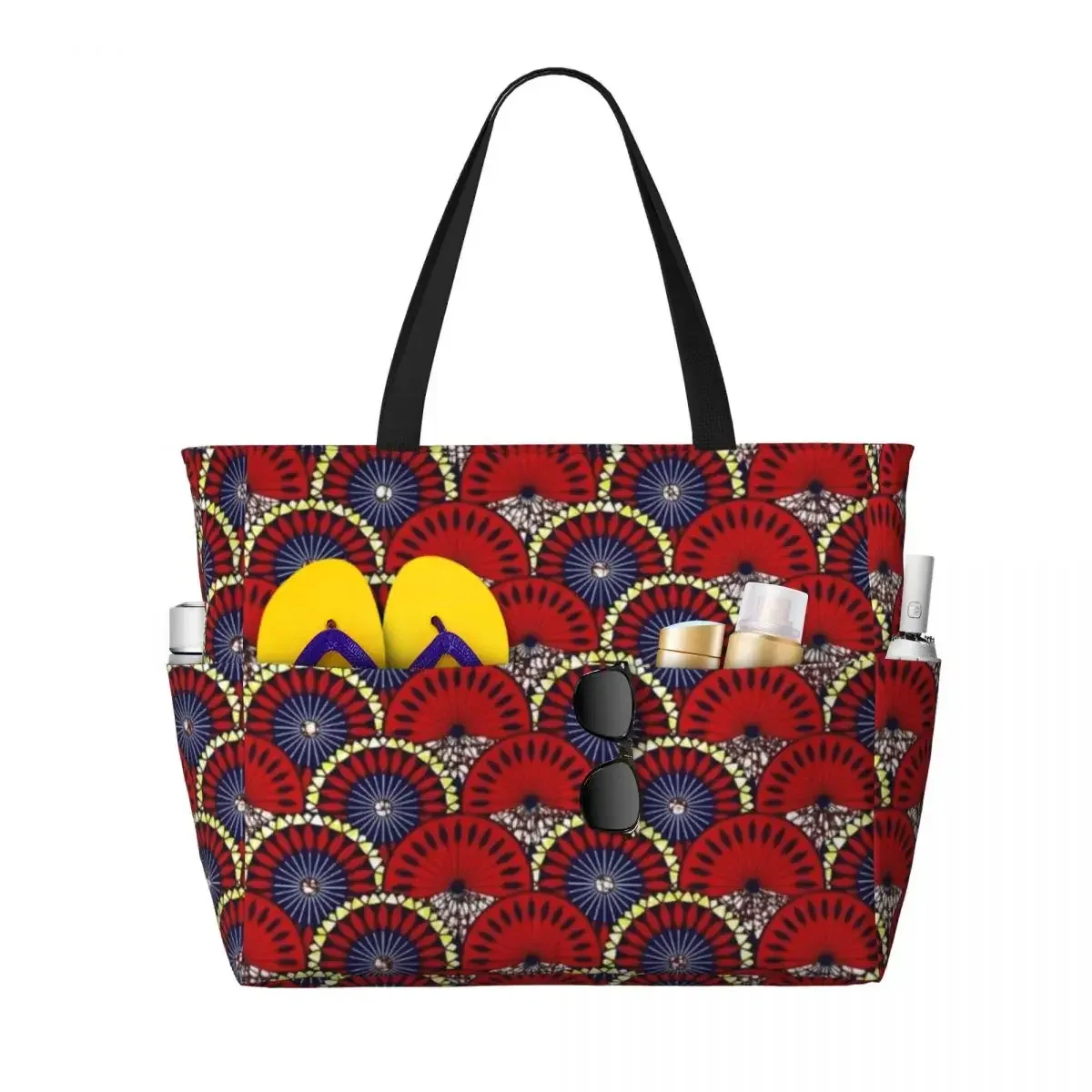 sac fourre-tout personnalisé en tissu kente africain pour femmes, grande capacité, sacs de voyage traditionnels ethniques africains ankara plage salle de sport