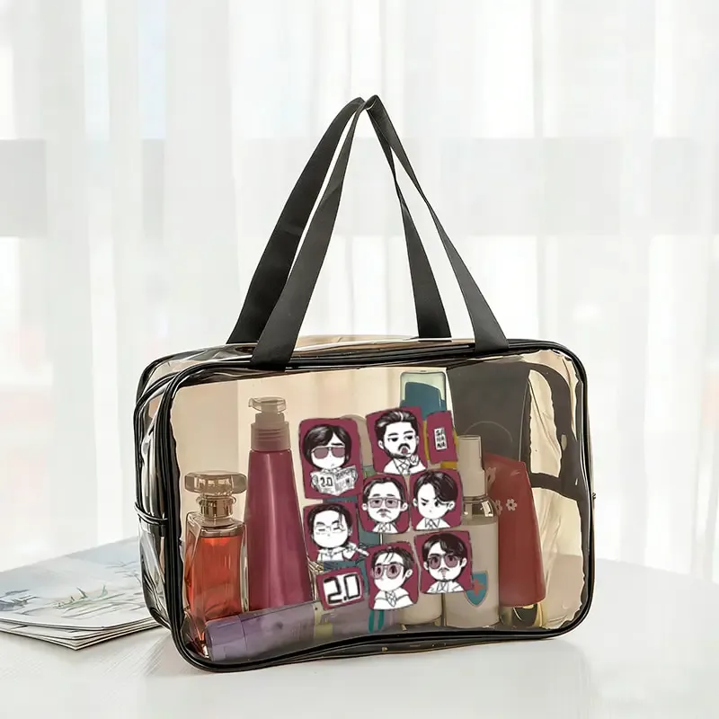 sac fourre-tout transparent en pvc arirang world tour 2026, sac de rangement de voyage transparent pour articles de toilette, trousse de maquillage légère, cadeau pour fans kpop