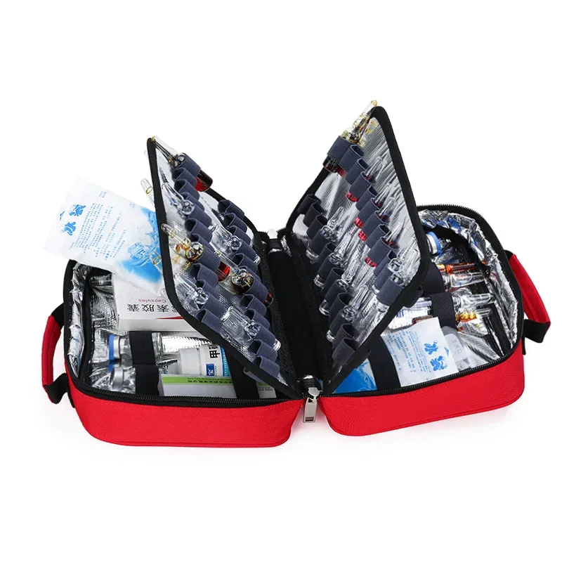 trousse de premiers soins médicaux en plein air pour la famille, kit d'urgence réfrigéré portable à petite échelle, sac de voyage sportif étanche et résistant à l'usure