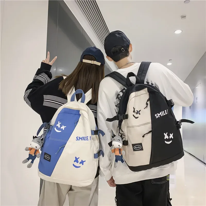 mode grand sac à dos amoureux d'hiver voyage sac à dos femmes ordinateur portable mochila pour adolescent bookbag nouveau collège sac d'école hommes sac à dos