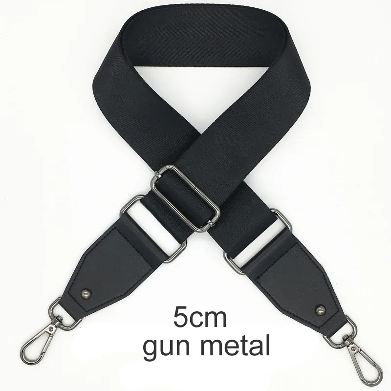sangles de sac de couleur noire pour femmes, sacoches à bandoulière, ceinture large réglable, accessoires de pièces de sac à bandoulière