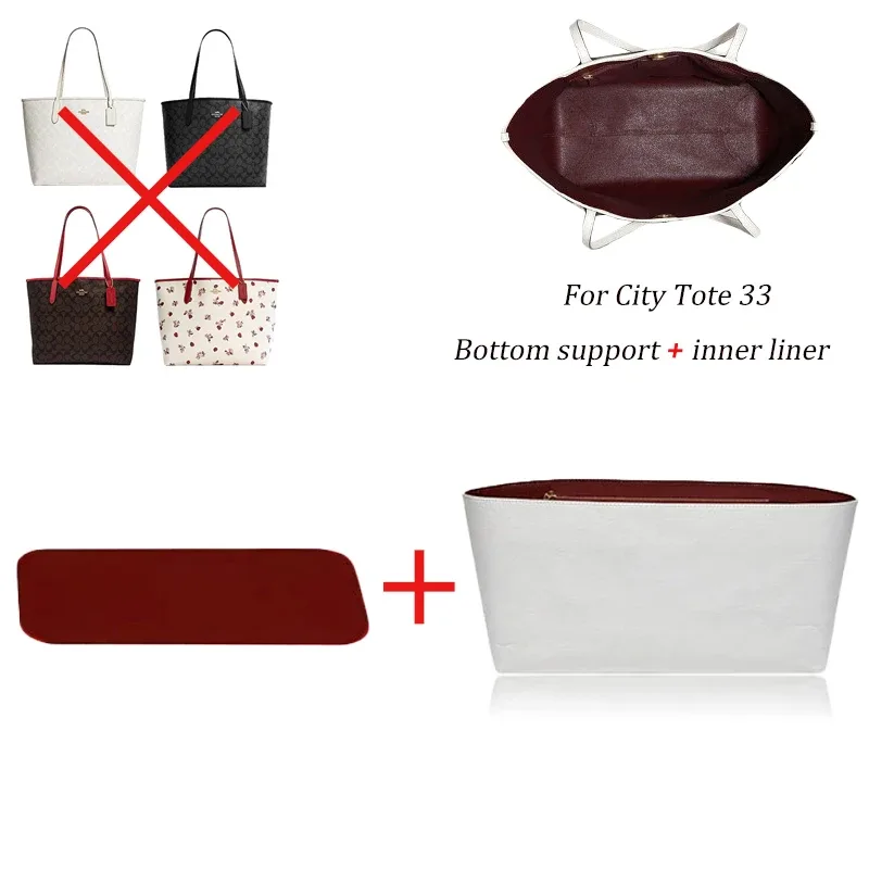organisateur de sac en papier dupont imperméable pour city33 – insert de maintien de forme léger et imperméable, base de sac intérieure, accessoires